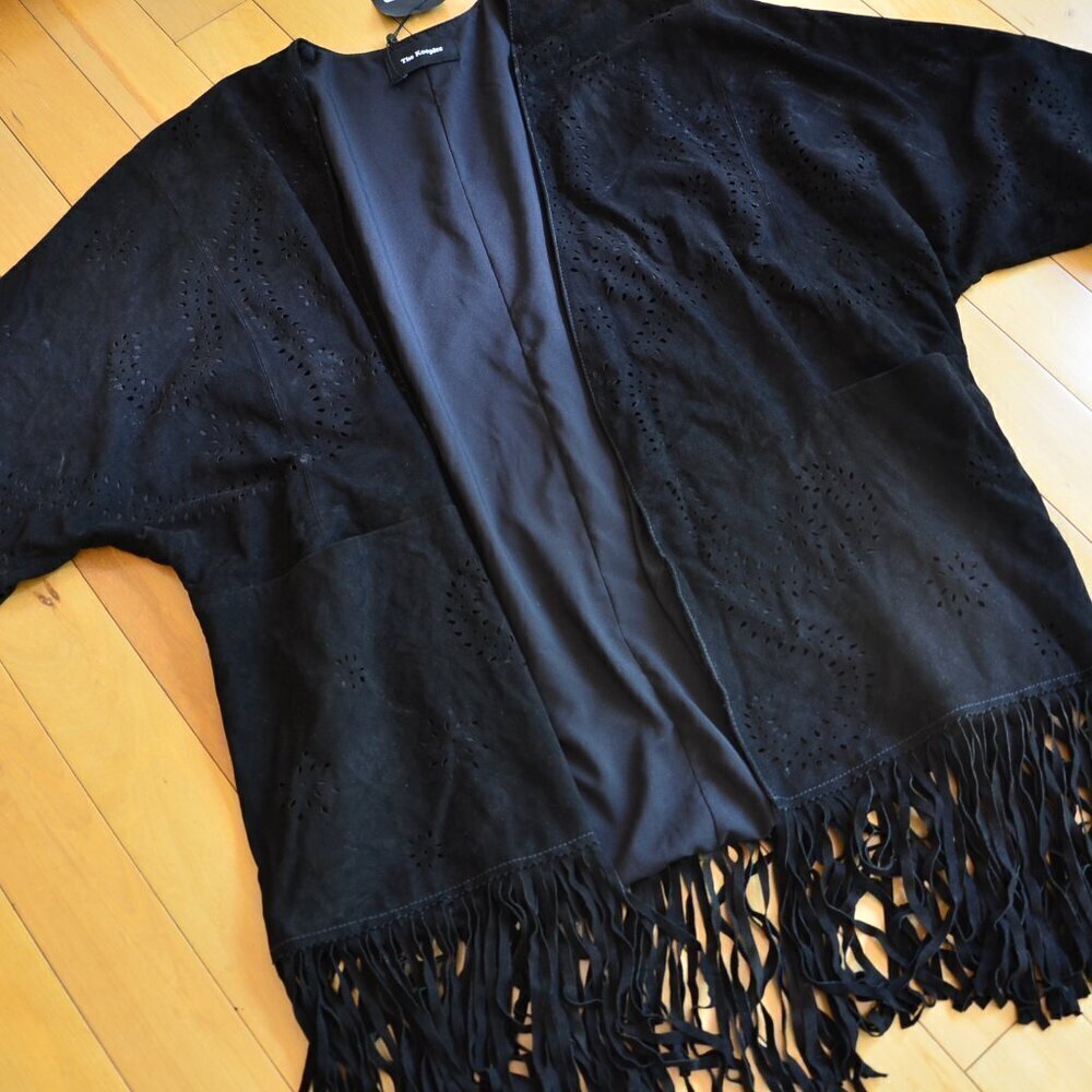 The Kooples jacket Embossed Leather & Franges Jacket - Picture 3 of 9